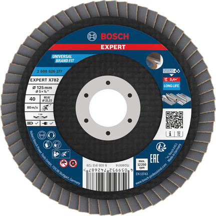 Lamelový kotouč Bosch EXPERT X782 s úhlovým výbrusem 125 mm G40.
